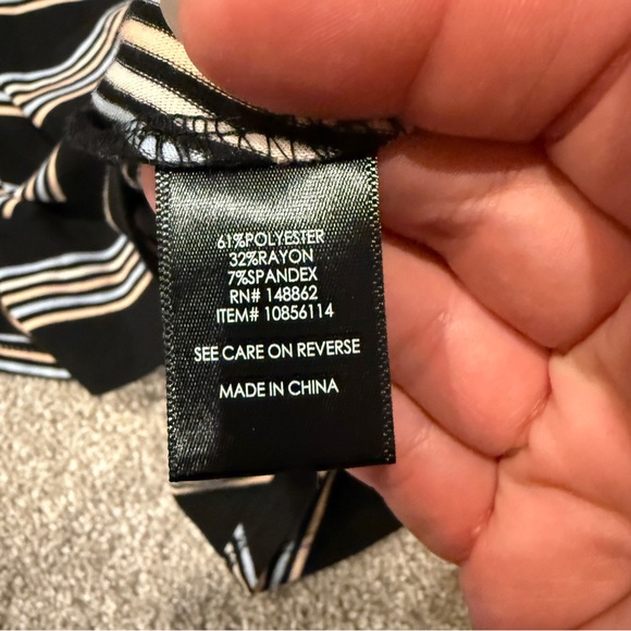 Torrid Black Blue Striped Jersey Stretch Flare Tube Top Skate Dress Plus Size 2 - Picture 7 of 9